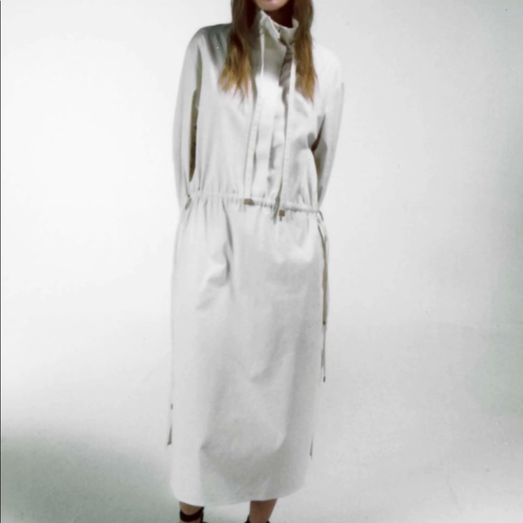 Zara PARKA DRESS - LIMITED EDITION BEIGE NEW - Picture 3 of 7